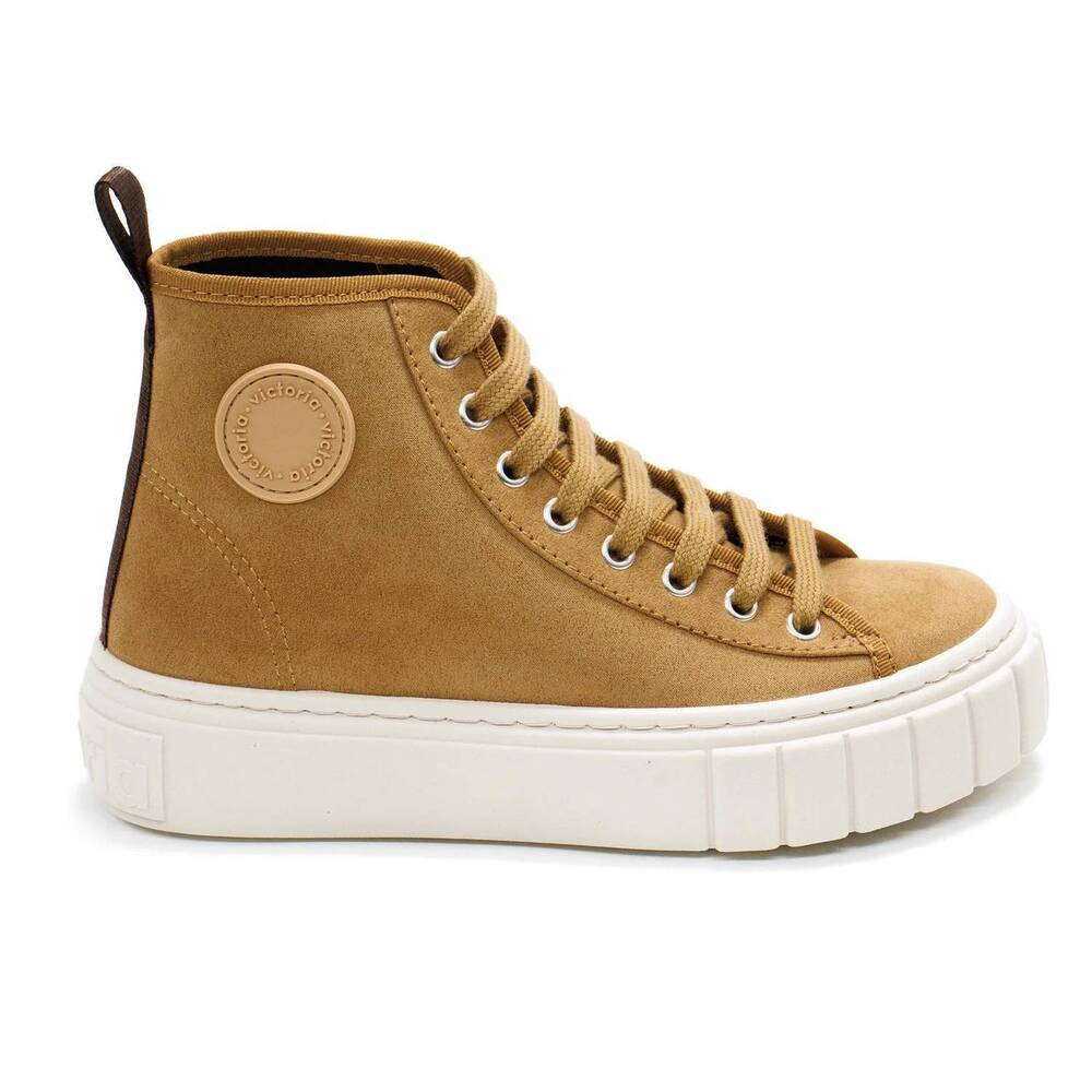 NEW VICTORIA women's abril recycled high top platform sneakers in cuero